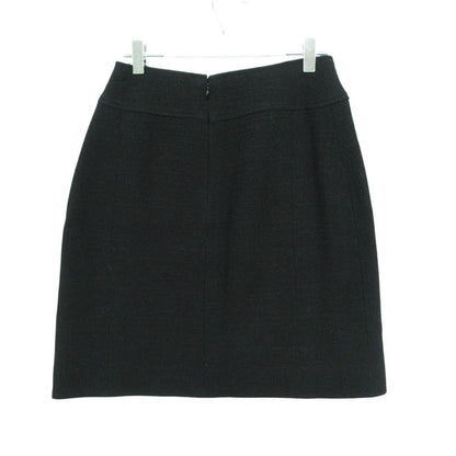 Chanel 98A Tweed Mini Skirt Tight Knee Length Wool Dark Navy — view 2