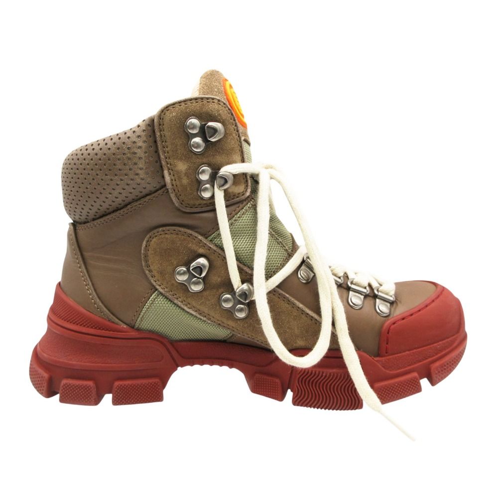 Gucci Boots Flash Trek High Top Sneakers Brown — view 3