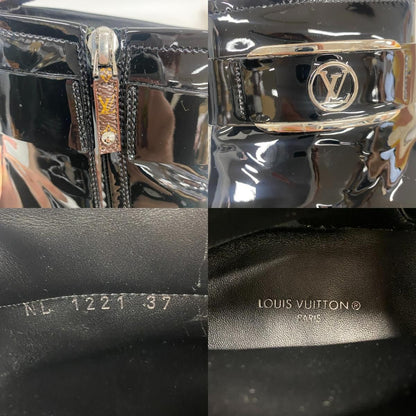 Louis Vuitton Short Boots Open Toe Moonlight Line LV Circle Logo Black — view 8