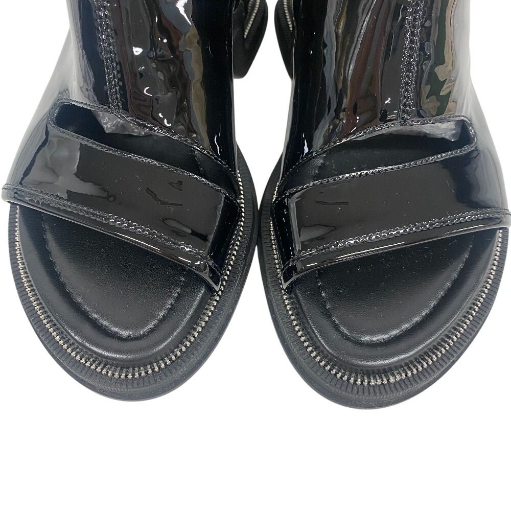 Louis Vuitton Short Boots Open Toe Moonlight Line LV Circle Logo Black — view 3