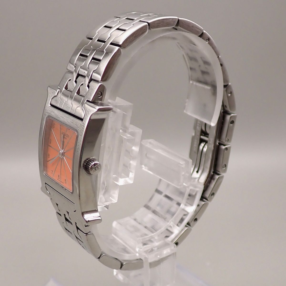 Hermes Watch Silver Orange Quartz — view 3