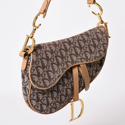 Dior Saddle Bag Oblique Trotter Brown — view 3