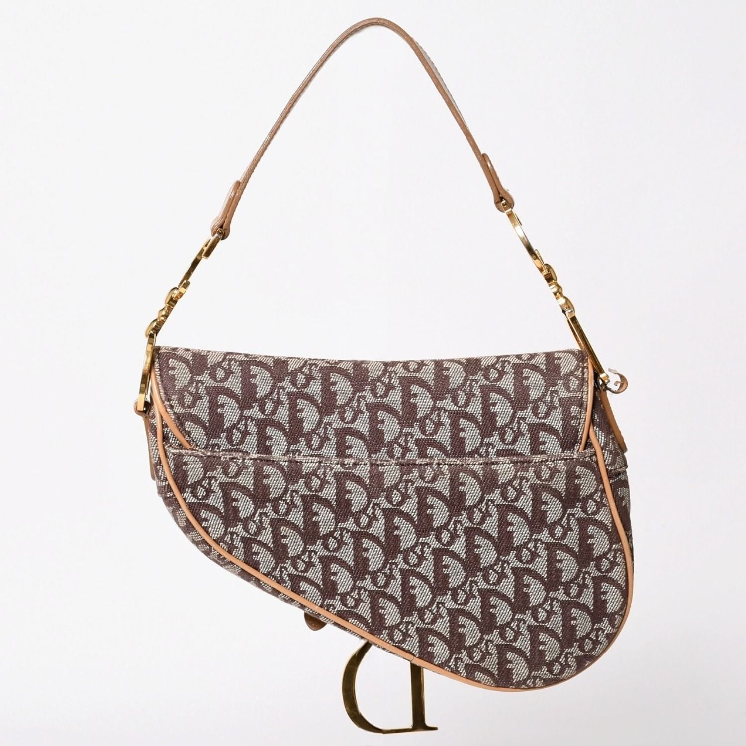Dior Saddle Bag Oblique Trotter Brown — view 2