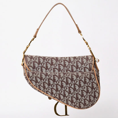 Dior Saddle Bag Oblique Trotter Brown — view 2