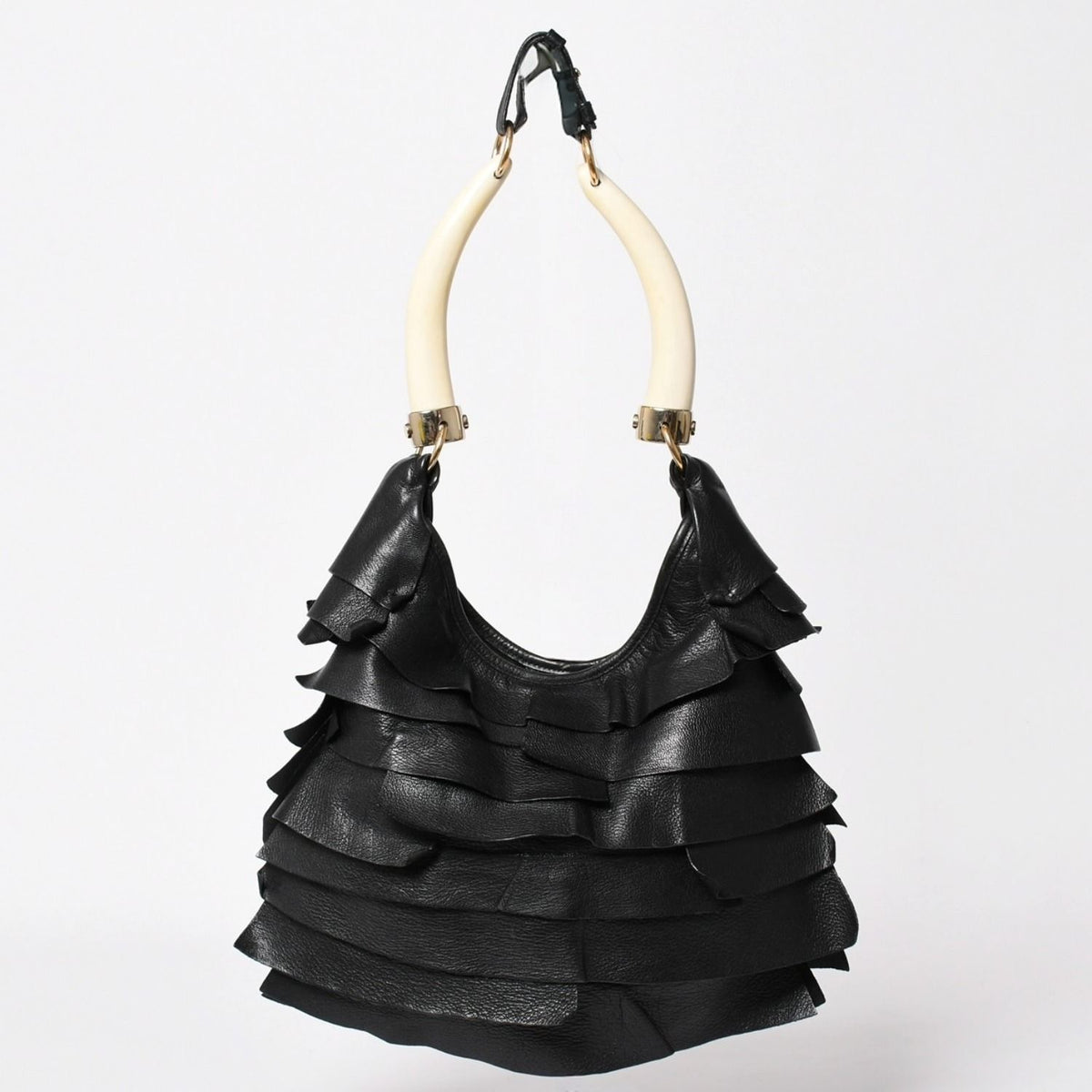 Saint Laurent Mombasa Shoulder Bag Tropez Black