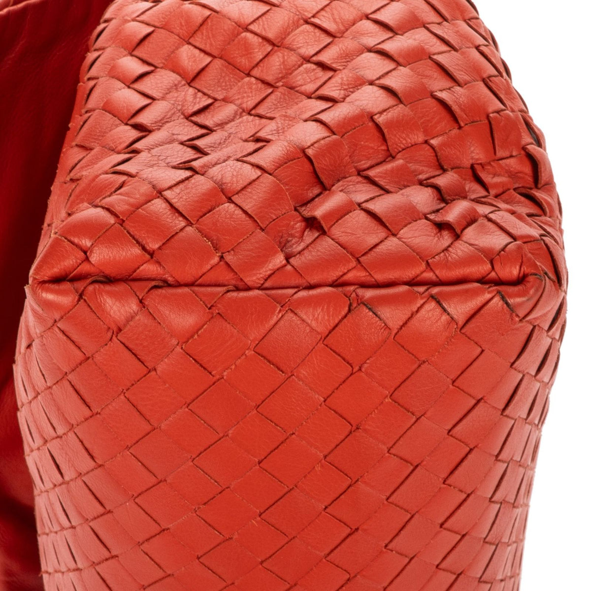 Bottega Veneta Flap Bag Messenger Orange Intrecciato Leather — view 7