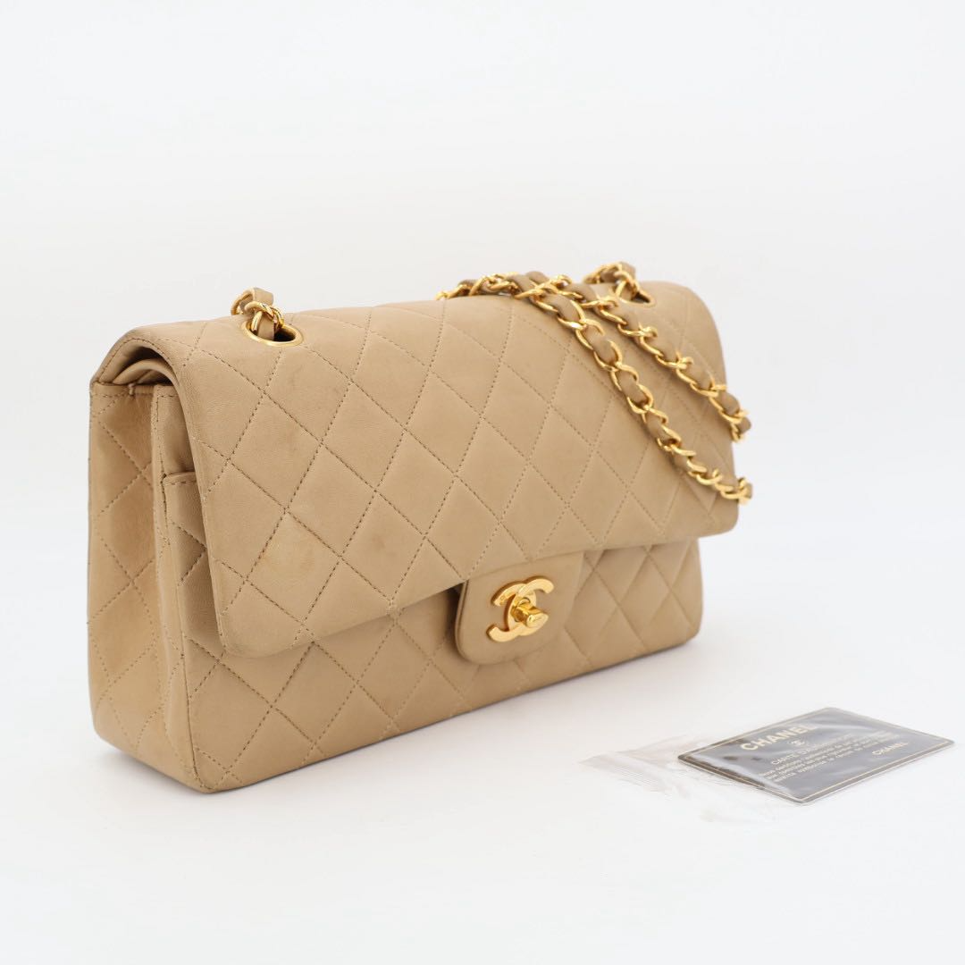 Chanel Quilted 25 Lambskin Double Flap Bag Chain