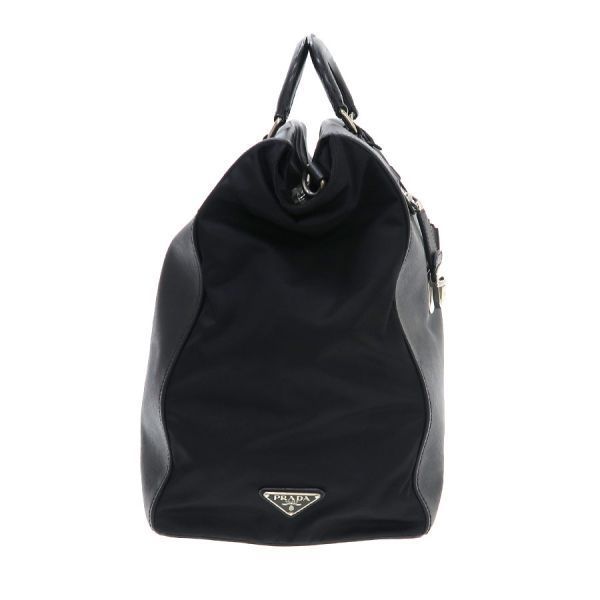 Prada Nylon Leather 2-Way Boston Black Messenger Bag — view 4