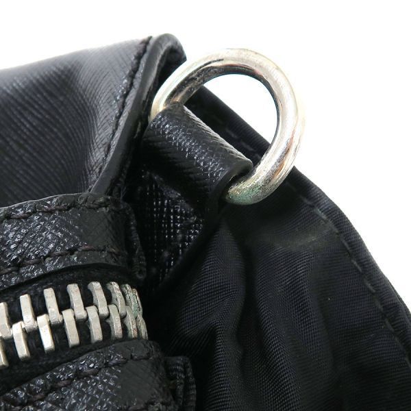 Prada Nylon Leather 2-Way Boston Black Messenger Bag — view 6