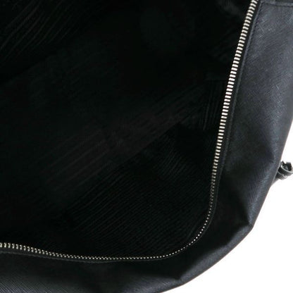 Prada Nylon Leather 2-Way Boston Black Messenger Bag — view 2