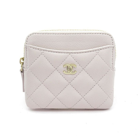 Chanel Timeless Classic Line Coin Case Caviar Leather Lavender