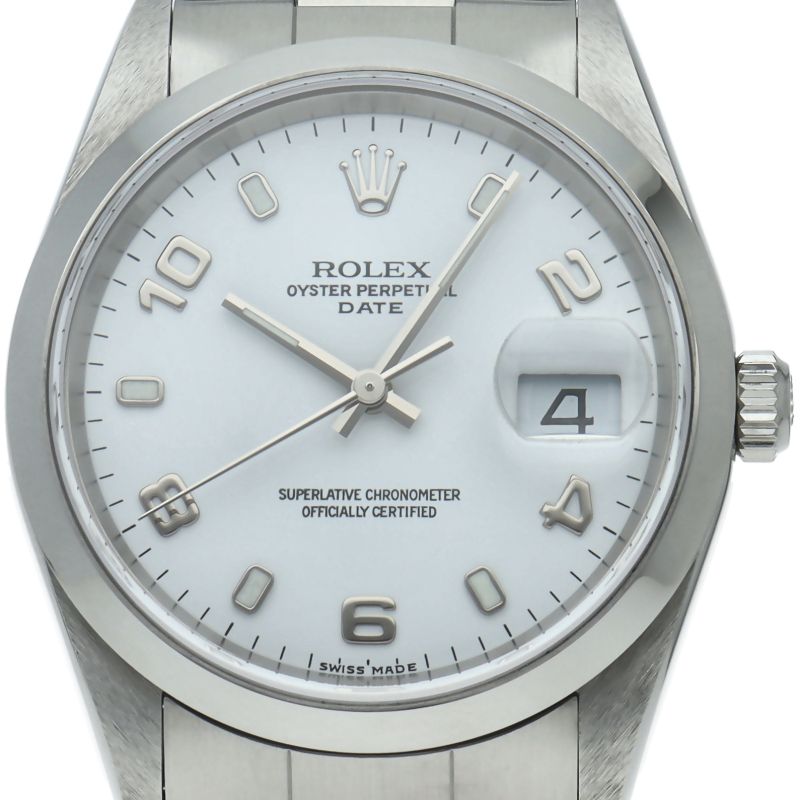 Rolex Oyster Perpetual Date Watch SS White