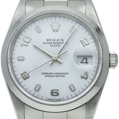 Rolex Oyster Perpetual Date Watch SS White