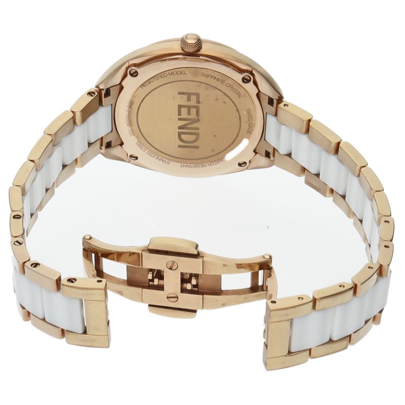 Fendi Bugsmon Star Watch Diamond SS Ceramic White — view 5