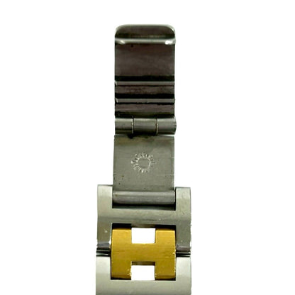 Hermes Vintage Clipper Log Stainless Steel Watch Wrist Silver Gold — view 4
