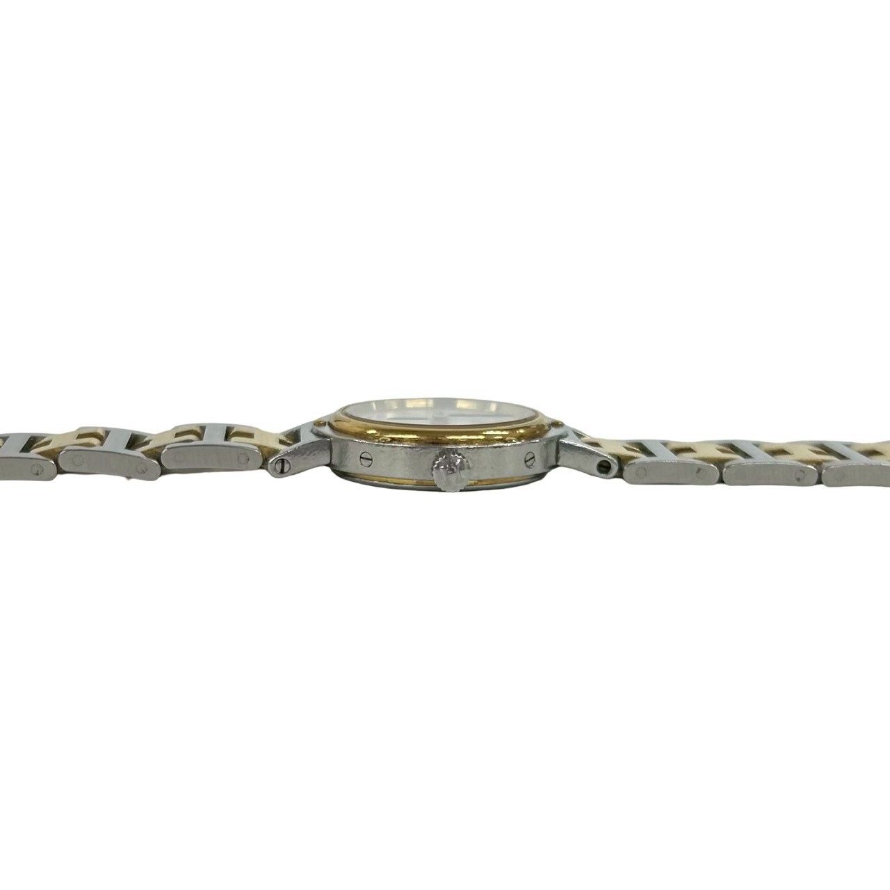 Hermes Vintage Clipper Log Stainless Steel Watch Wrist Silver Gold — view 7
