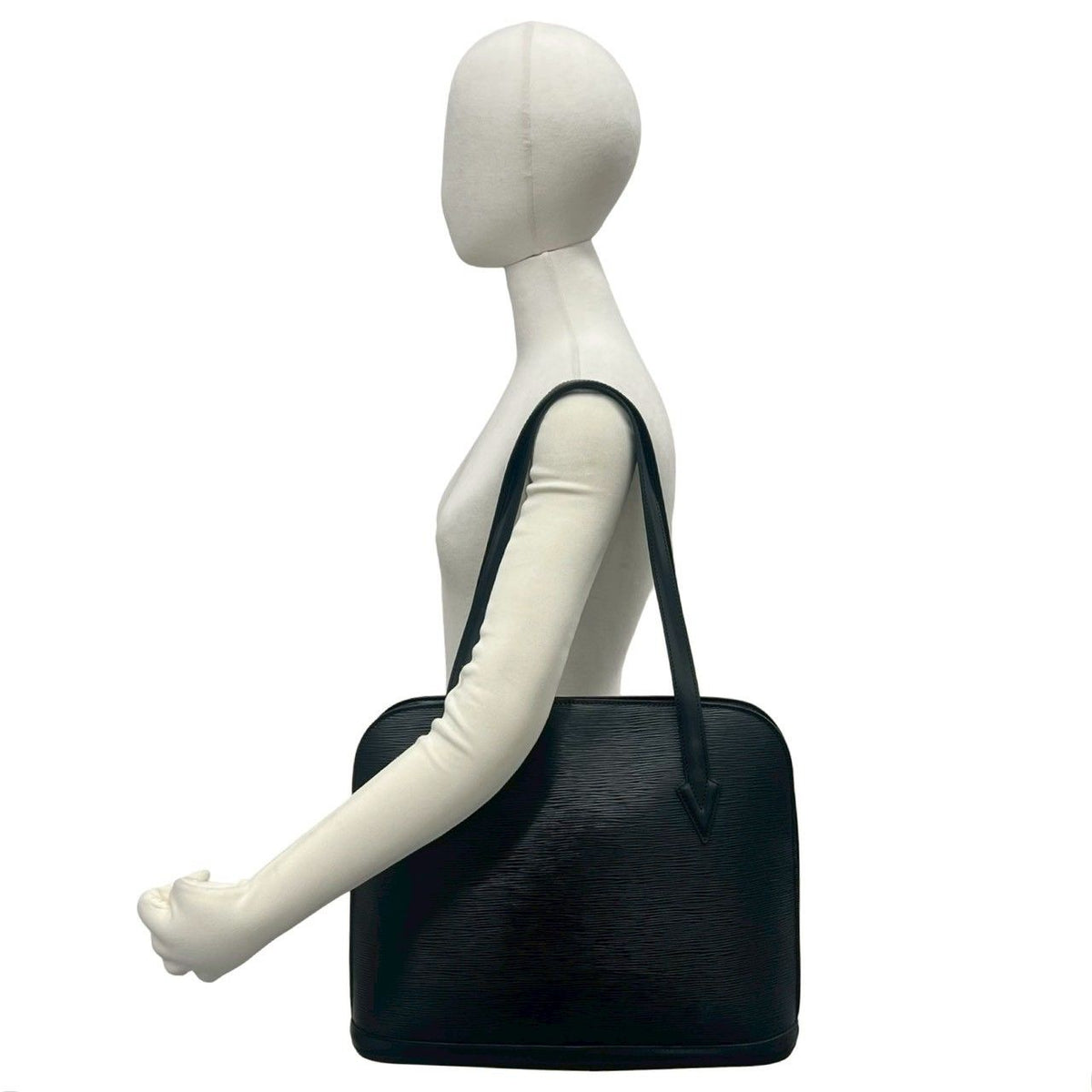 Louis Vuitton Vintage Lussac Epi Leather Tote Shoulder Bag Noir — view 2