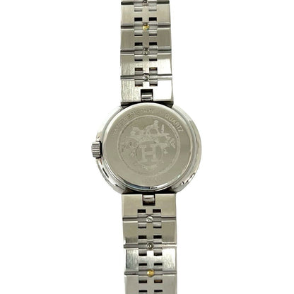 Hermes Vintage Clipper Stainless Steel Quartz Watch Silver Gold — view 6