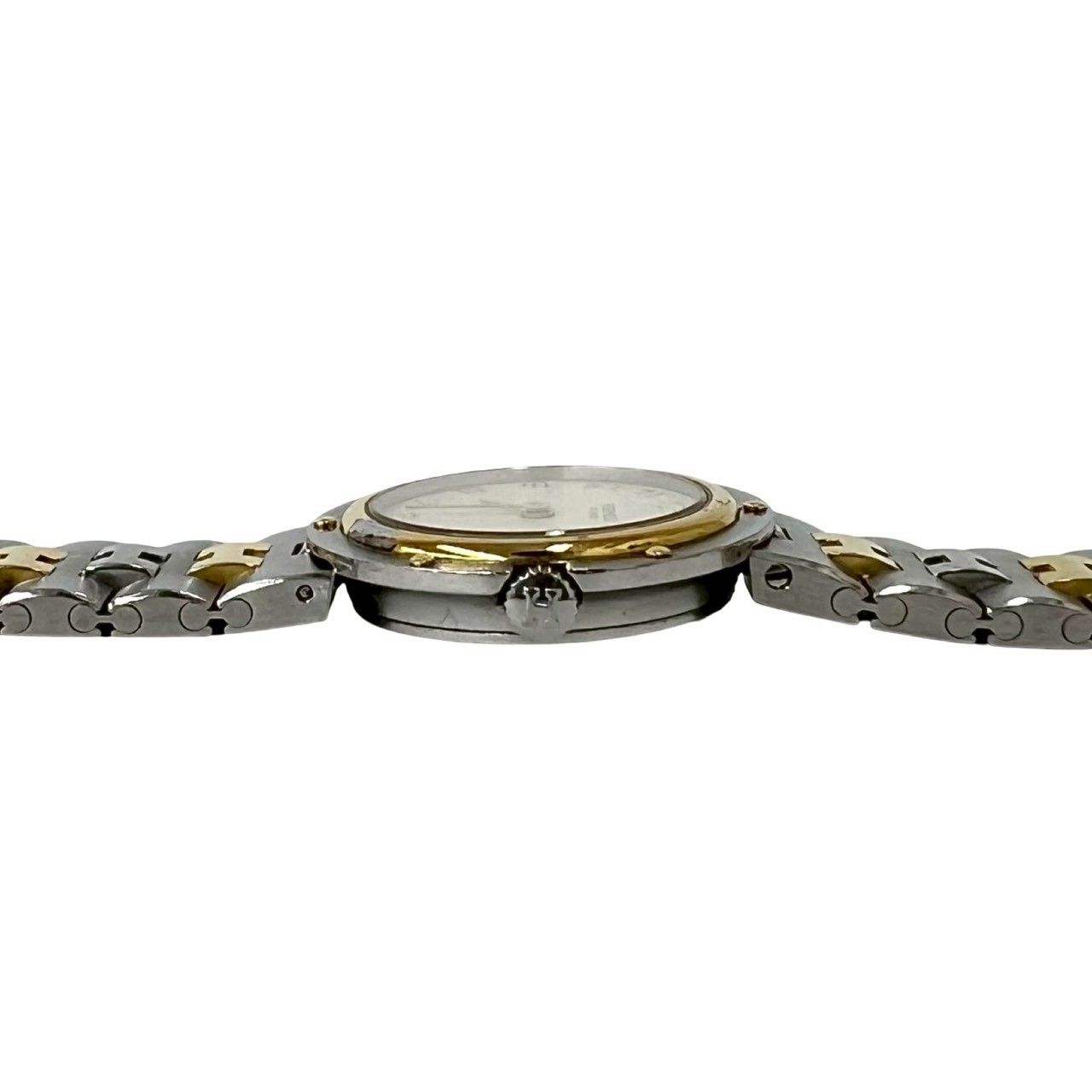 Hermes Vintage Clipper Stainless Steel Quartz Watch Silver Gold — view 7
