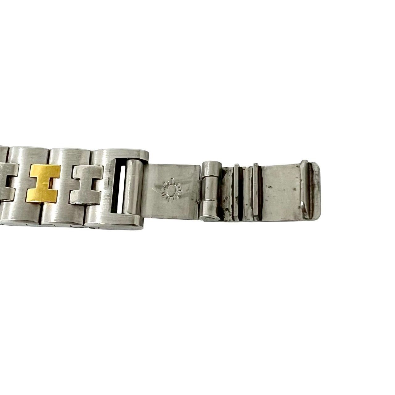 Hermes Vintage Clipper Stainless Steel Quartz Watch Silver Gold — view 4