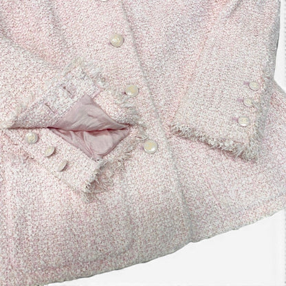 Chanel 04c Fancy Tweed Tailored Jacket CC Logo 40 Pink — view 7