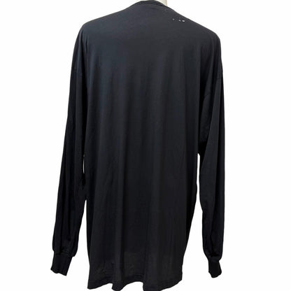Balenciaga Styling Tips Tee Distressed Lightweight Long Sleeve T-Shirt Black — view 4