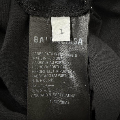 Balenciaga Styling Tips Tee Distressed Lightweight Long Sleeve T-Shirt Black — view 6