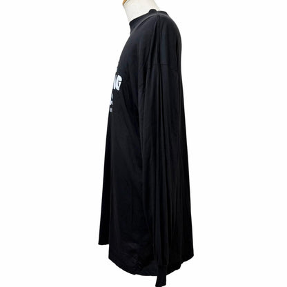 Balenciaga Styling Tips Tee Distressed Lightweight Long Sleeve T-Shirt Black — view 3
