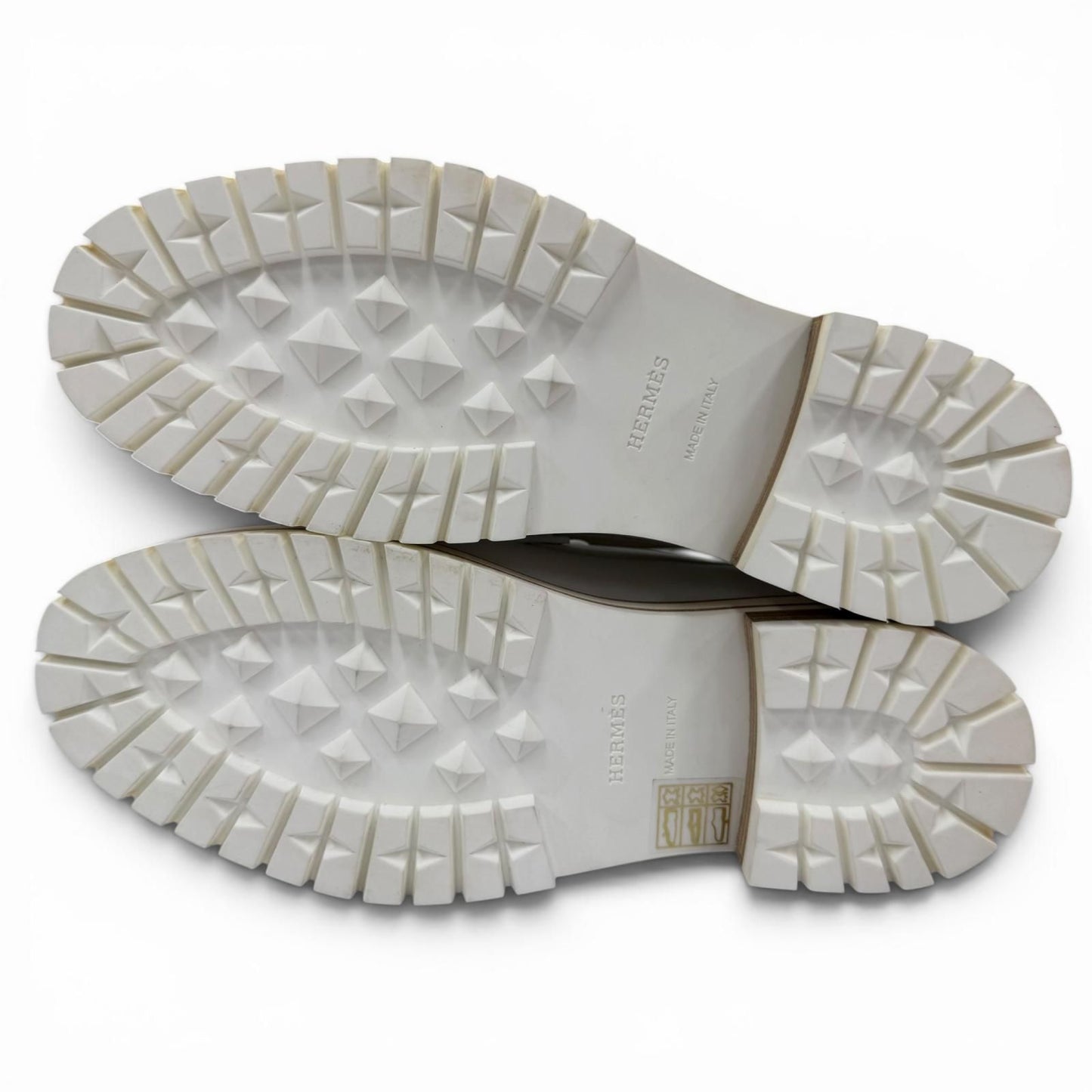 Hermes Ivy Moccasins Leather Loafers White — view 7