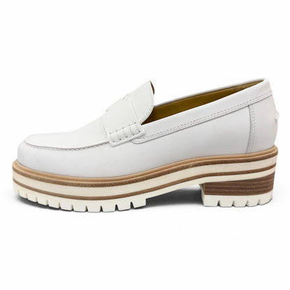 Hermes Ivy Moccasins Leather Loafers White — view 5