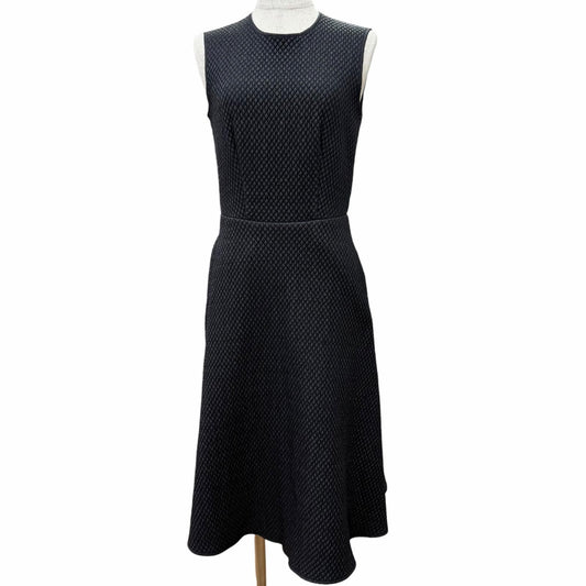 Moncler Back Zip Quilted Sleeveless Dress Black 40