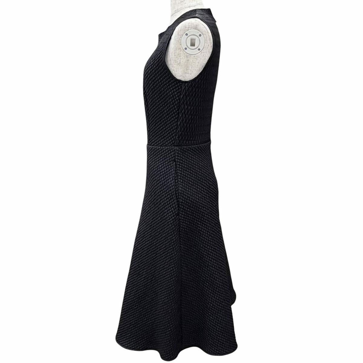 Moncler Back Zip Quilted Sleeveless Dress Black 40 — view 2