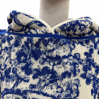 Dior Toile de Jouy 100% Cotton Hooded Bathrobe Poncho Blue — view 4