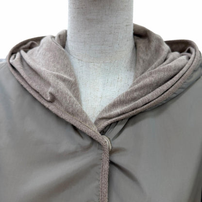 Brunello Cucinelli Hooded with Belt Coat Greige 44 — view 4