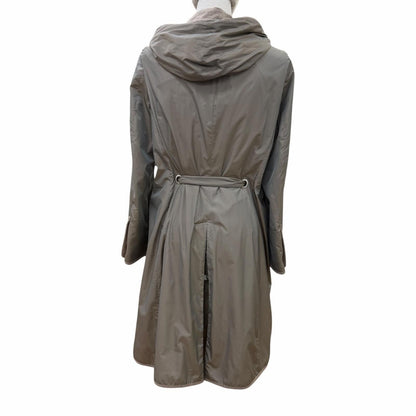 Brunello Cucinelli Hooded with Belt Coat Greige 44 — view 3