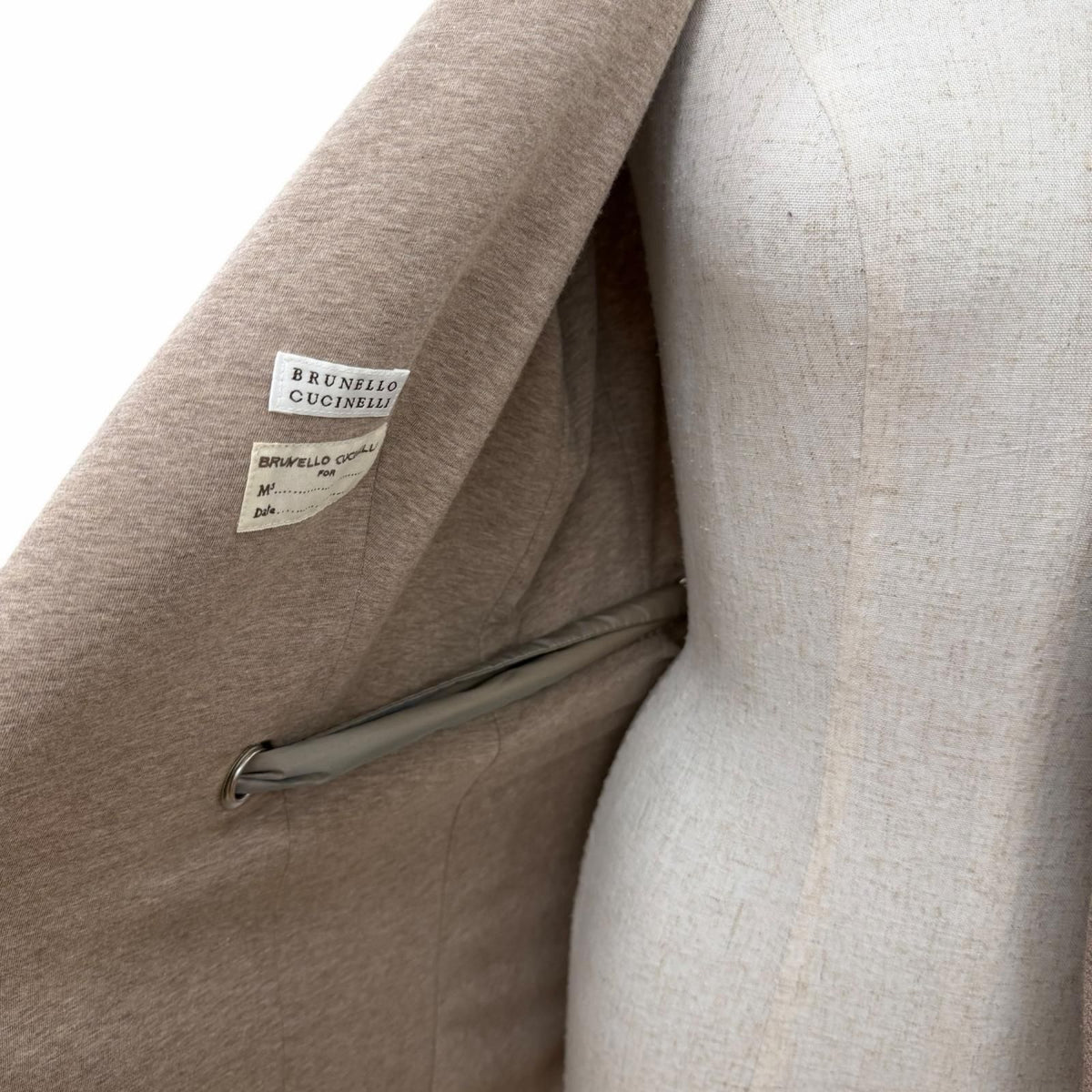 Brunello Cucinelli Hooded with Belt Coat Greige 44 — view 5