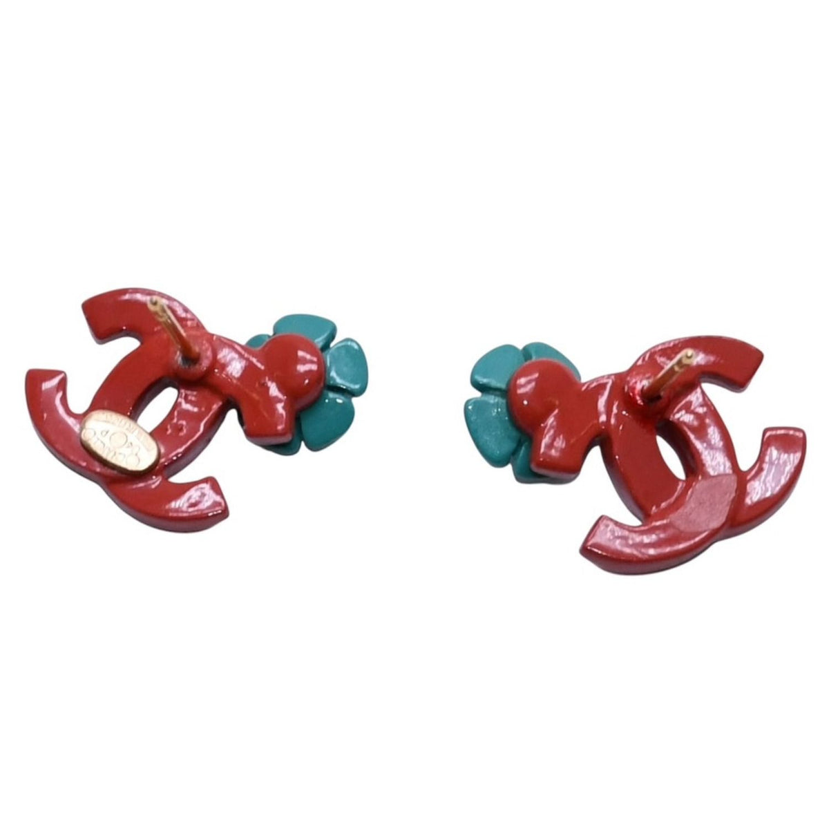 Chanel 04P CC Logo Earrings 04 Rhinestone Flower — view 5
