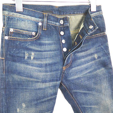 Dior Era Claw Scar Denim Jeans 26 Blue — view 4