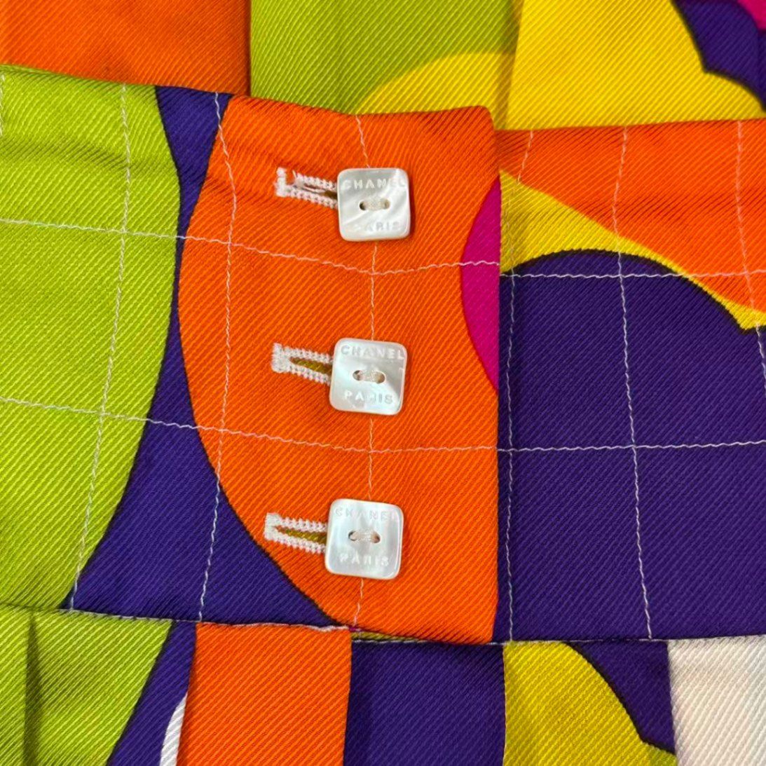 Chanel Skirt CC Logo Silk Multicolor — view 4