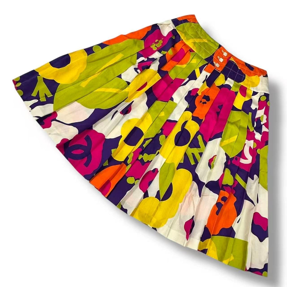 Chanel Skirt CC Logo Silk Multicolor — view 2
