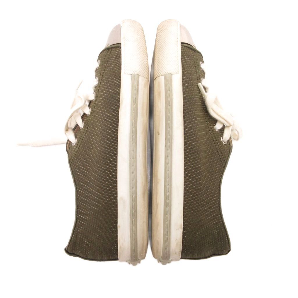 Miu Miu Sneakers Low-Cut Metal Toe Canvas Khaki 36.5 — view 8