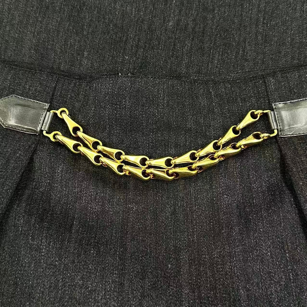 Celine Skirt Chain Wool Gray — view 4
