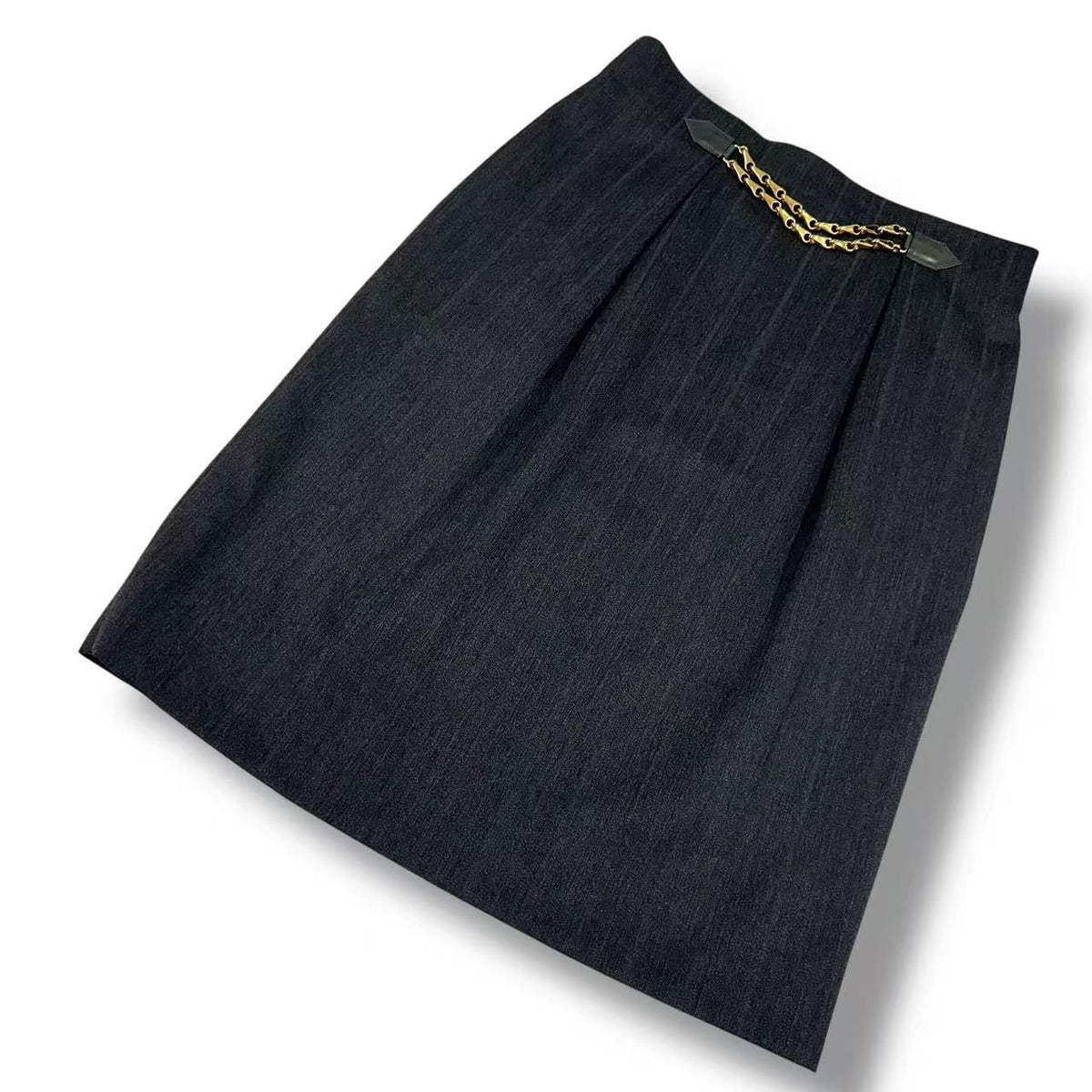 Celine Skirt Chain Wool Gray — view 2