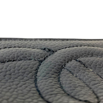 Chanel Cosmetic Pouch CC Logo Caviar Leather — view 7