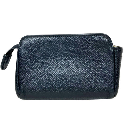 Chanel Cosmetic Pouch CC Logo Caviar Leather — view 2