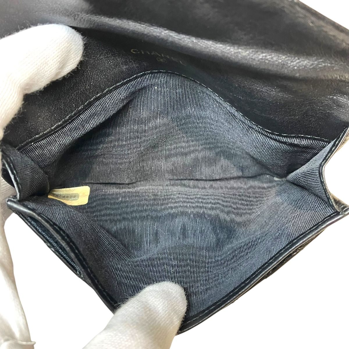 Chanel Bicolor Billfold Leather Wallet — view 6