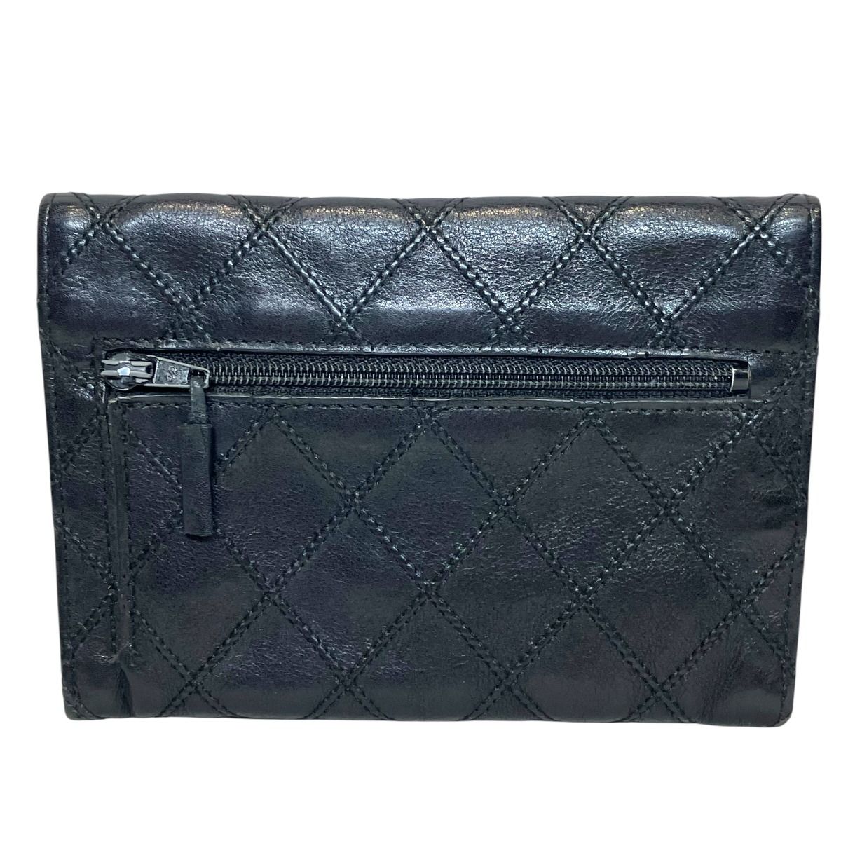 Chanel Bicolor Billfold Leather Wallet — view 2