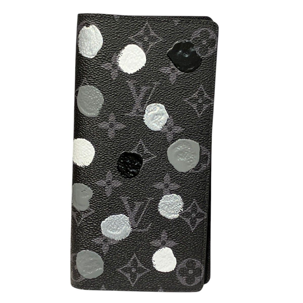 Louis Vuitton Portefeuille Brazza Yayoi Kusama Collaboration Monogram Eclipse