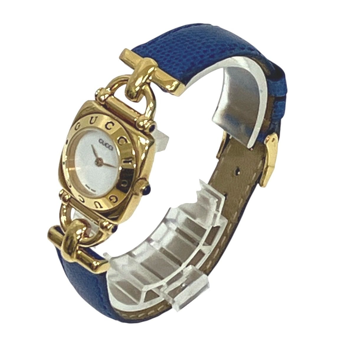 Gucci Watch Stainless Steel Leather Quartz White Dial — view 2