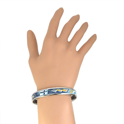 Hermes Enamel Bangle Bracelet — view 6